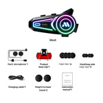 X5 Pro Hjelm Bluetooth-kompatibelt Headset med Hård Mikrofon til Motorcykel Intercom
