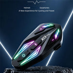 X13 Pro Bluetooth-compatible Helmet Intercom Earphones IPX6 Waterproof Motorcycle Riding Headset with Hard Mic