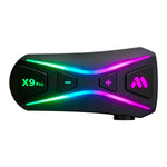 X9 Pro IPX6 Waterproof Helmet Bluetooth-compatible Earphones Wireless Motorcycle Riding Intercom Headset with Hard Mic