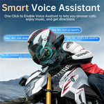 A50 Pro Hi-Fi stereolyd Motorcykelhjelm Bluetooth-kompatibel intercom-øretelefoner med hård mikrofon til kørsel