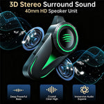 A50 Pro Hi-Fi stereolyd Motorcykelhjelm Bluetooth-kompatibel intercom-øretelefoner med hård mikrofon til kørsel