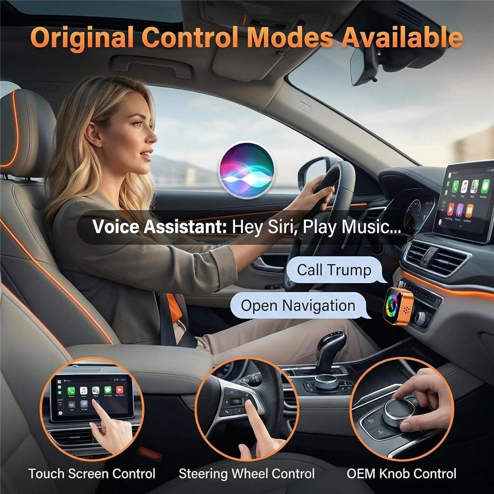 4223M 4-i-1 trådløs CarPlay Android Auto-adapter Spejling Airplay Miracast til biler med kablet CarPlay
