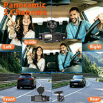 A52 5-Channel 2K WiFi Dash Cam 360 Degree Panoramic Car Driving Recorder
