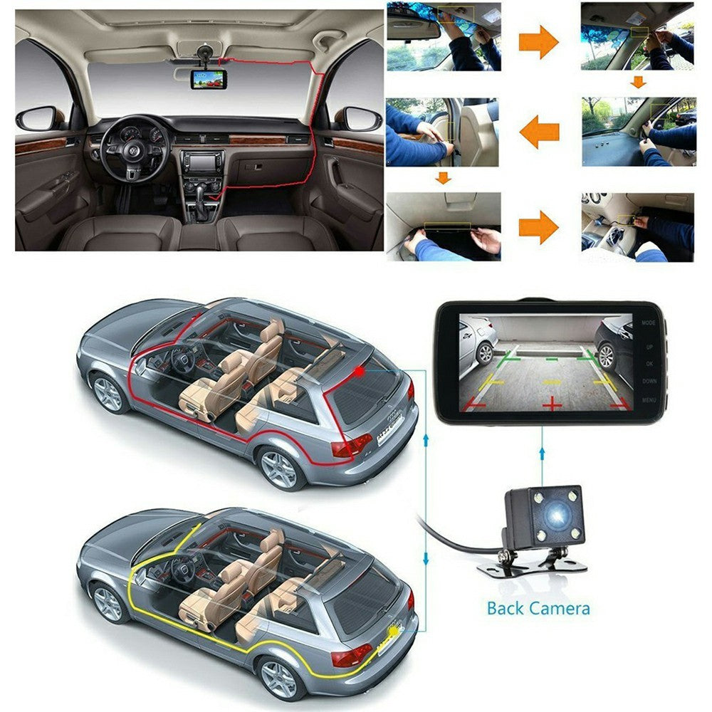 A52 5-Channel 2K WiFi Dash Cam 360 Degree Panoramic Car Driving Recorder