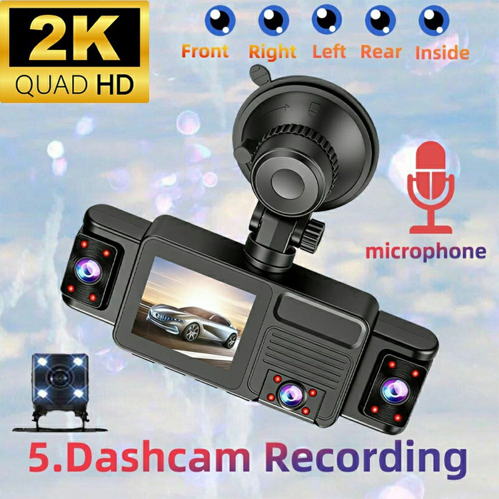 A52 5-Channel 2K WiFi Dash Cam 360 Degree Panoramic Car Driving Recorder
