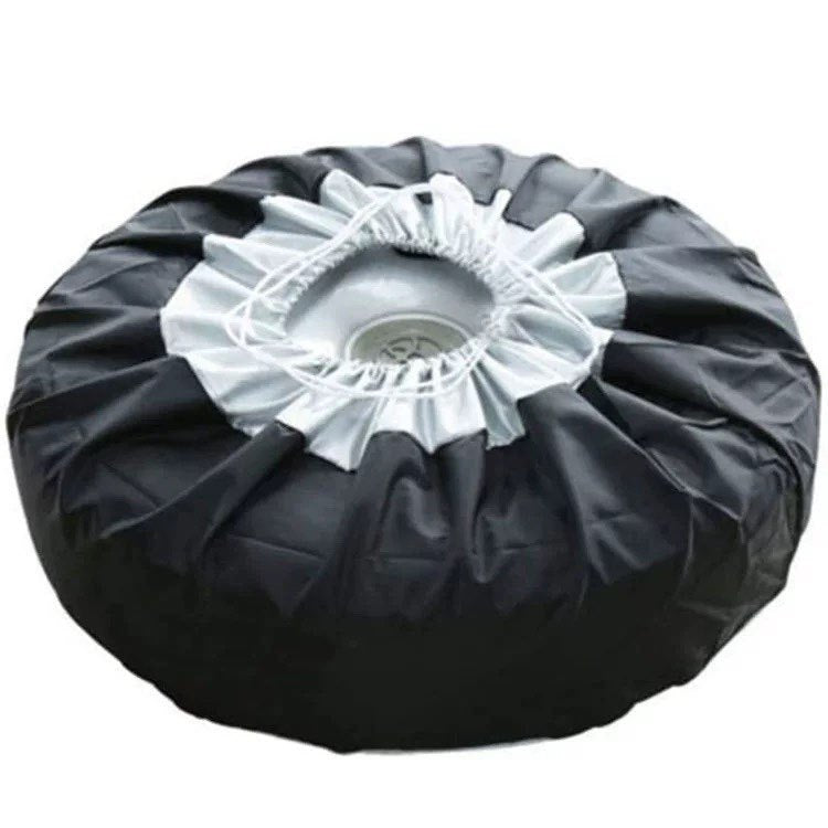 Size S 65x37cm Spare Tire Cover 210D Oxford Fabric Waterproof Dustproof Sunproof for SUV Truck