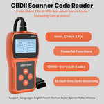 MS309 PRO OBD2 Scanner Car Diagnostic Tool Battery Tester Code Reader for 12V Gasoline Vehicles