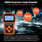 MS309 PRO OBD2 Scanner Car Diagnostic Tool Battery Tester Code Reader for 12V Gasoline Vehicles
