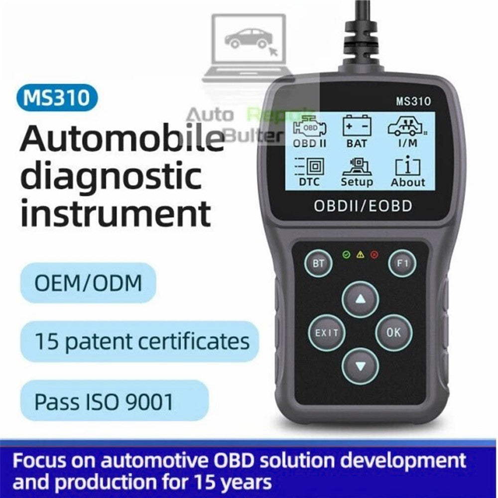MS310 OBD2 Car Diagnostic Scanner 2.4 inch LCD Screen Code Reader Battery Tester