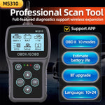 MS310 OBD2 Car Diagnostic Scanner 2.4 inch LCD Screen Code Reader Battery Tester