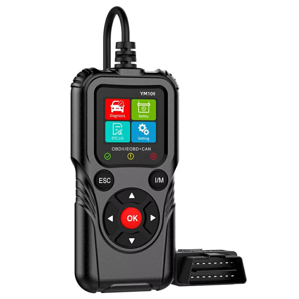 YM109 2.8 inch Color LCD OBD2 Scanner with Battery Test Car Diagnostic Code Reader