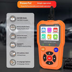W12 OBD2 Scanner OBDII / EOBD+CAN Car Diagnostic Tool with Battery Test 35000+ DTC Lookup