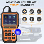 YM529 OBD2 Car Scanner Diagnostic Tool Bluetooth-compatible Live Data Battery Tester