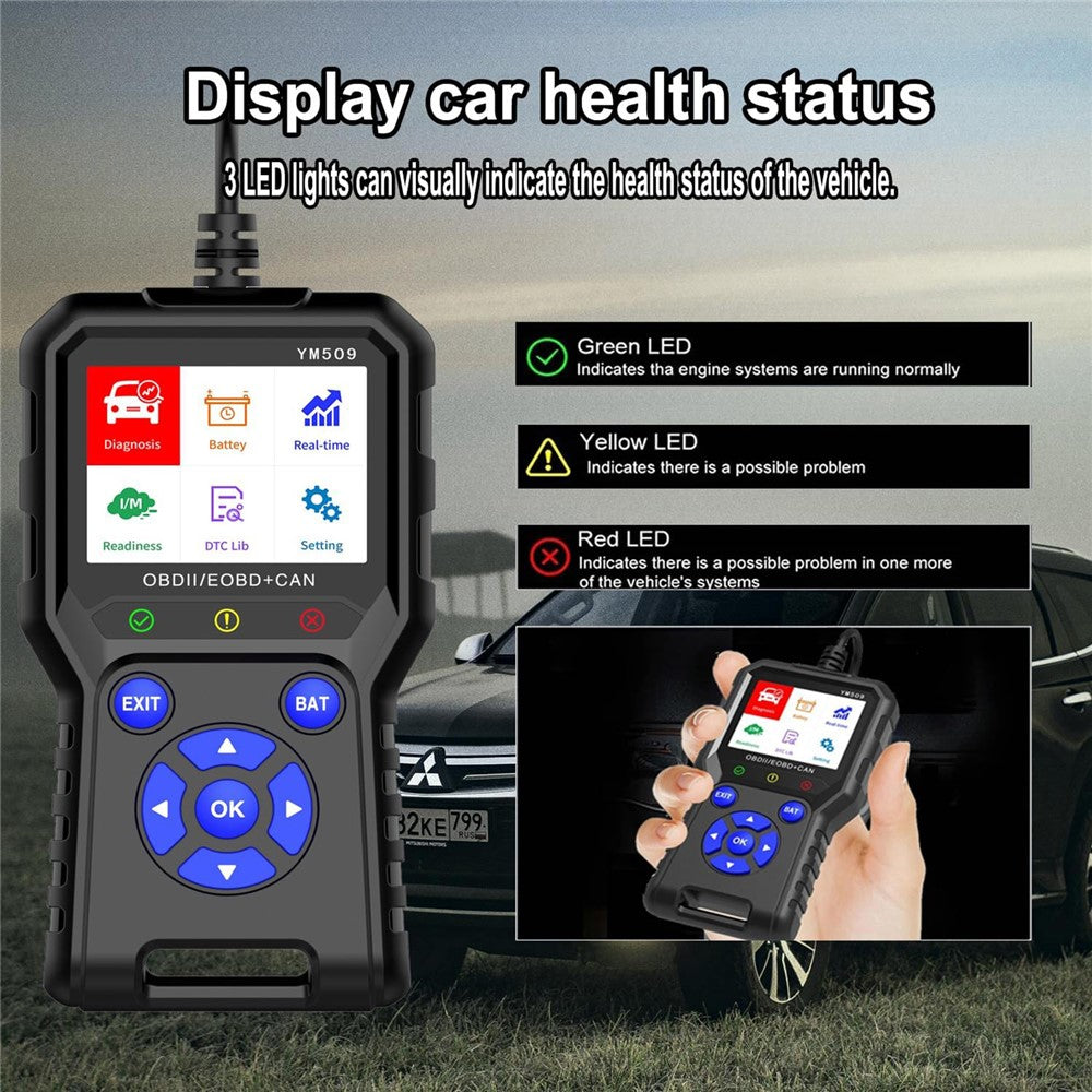 YM509 OBD2 Scanner Car Diagnostic Code Reader CAN OBDII / EOBD Professional Auto Tool