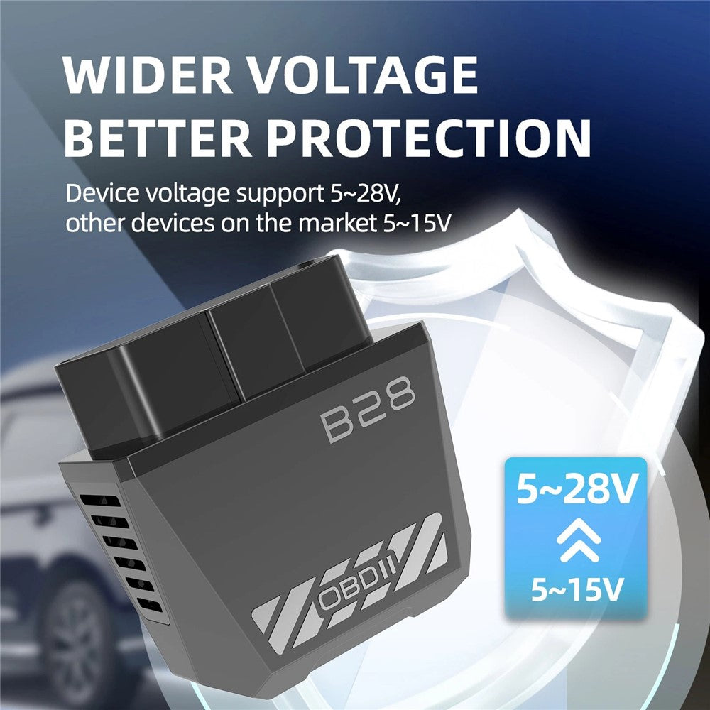 B28 OBD2 Scanner ELM327 Bluetooth-compatible 5.1 Car Engine Diagnostic Code Reader