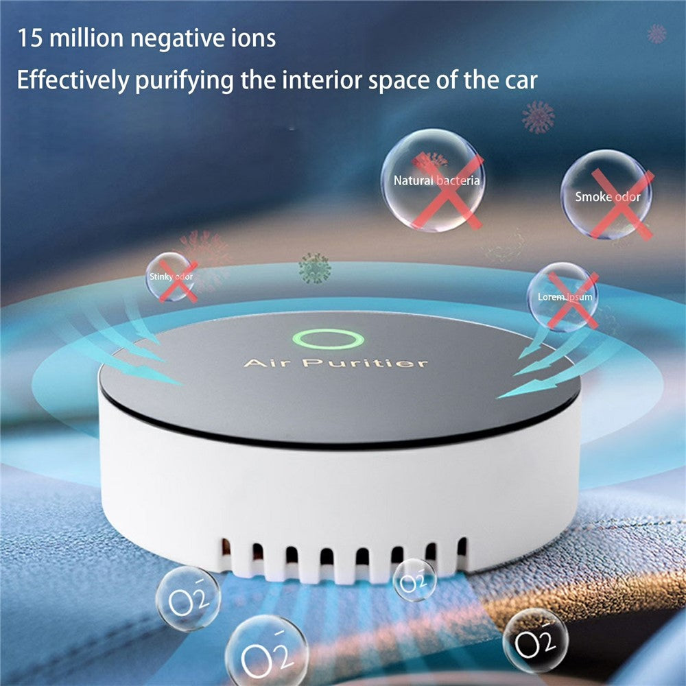 85x22mm Car Air Purifier Negative Ion Smoke Dust Remover 15 Million Ions for Vehicle Interior