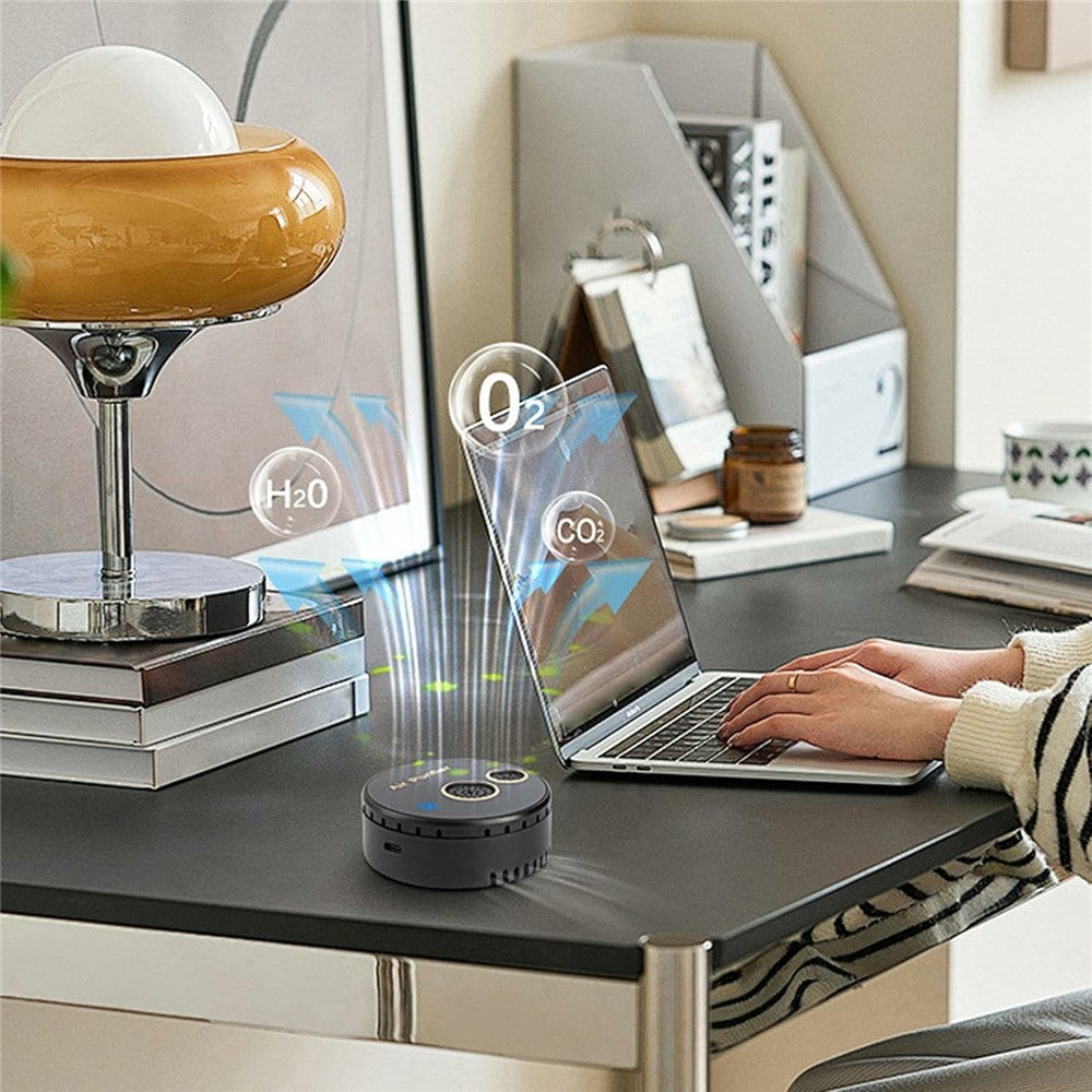 USB Powered Plasma Negative Ion Air Purifier 360-Degree Purification 5W Low Noise for Car Bathroom Kitchen