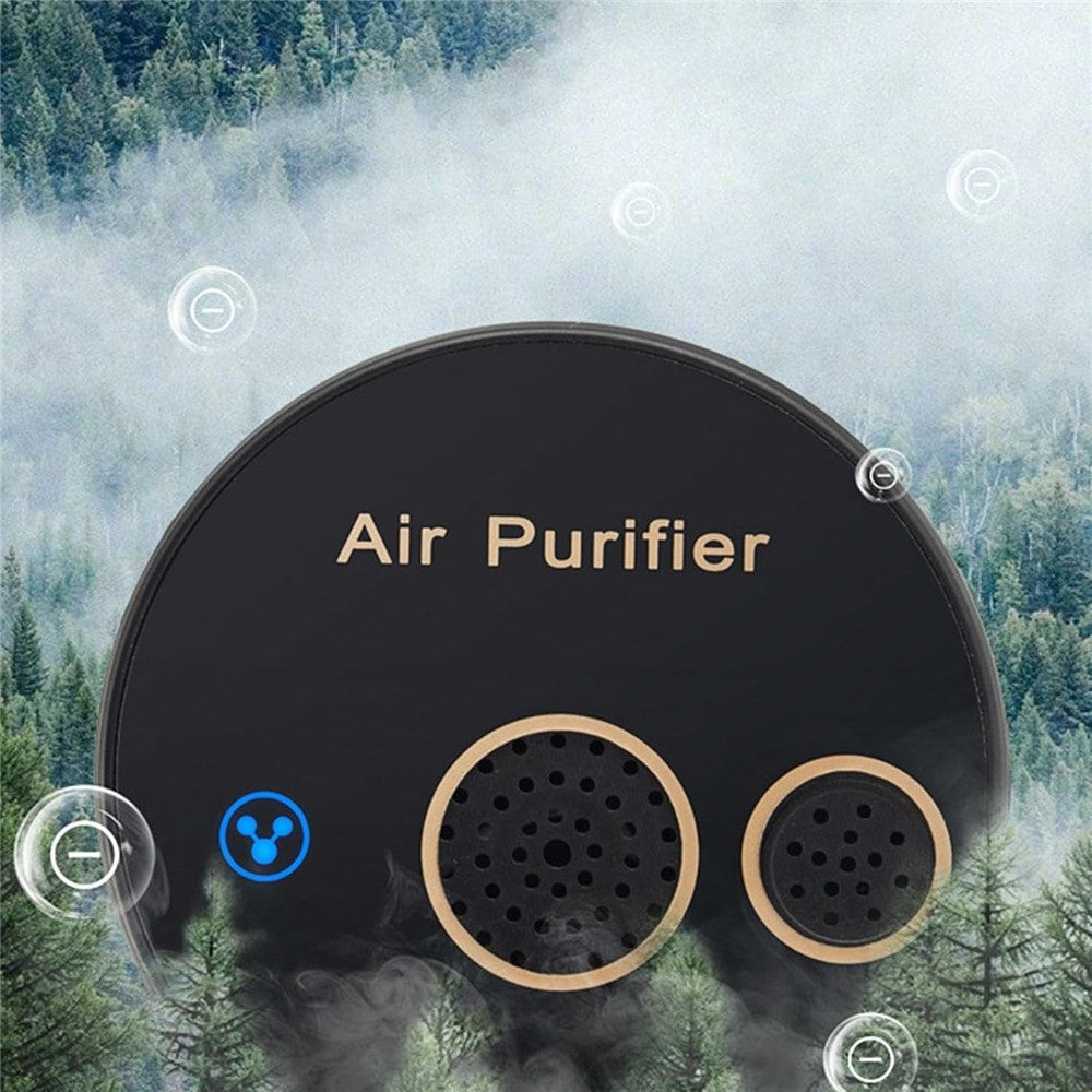 USB Powered Plasma Negative Ion Air Purifier 360-Degree Purification 5W Low Noise for Car Bathroom Kitchen