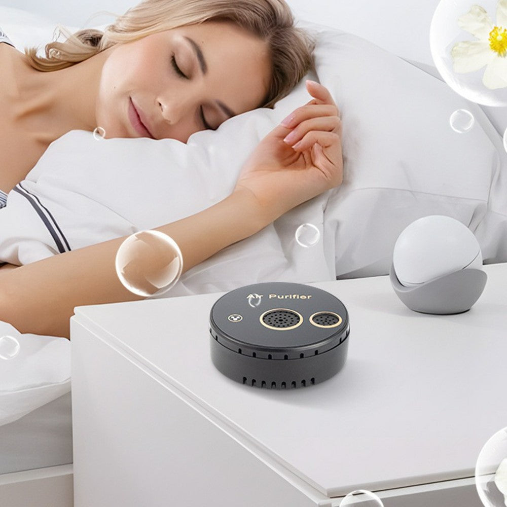 USB Powered Plasma Negative Ion Air Purifier 360-Degree Purification 5W Low Noise for Car Bathroom Kitchen