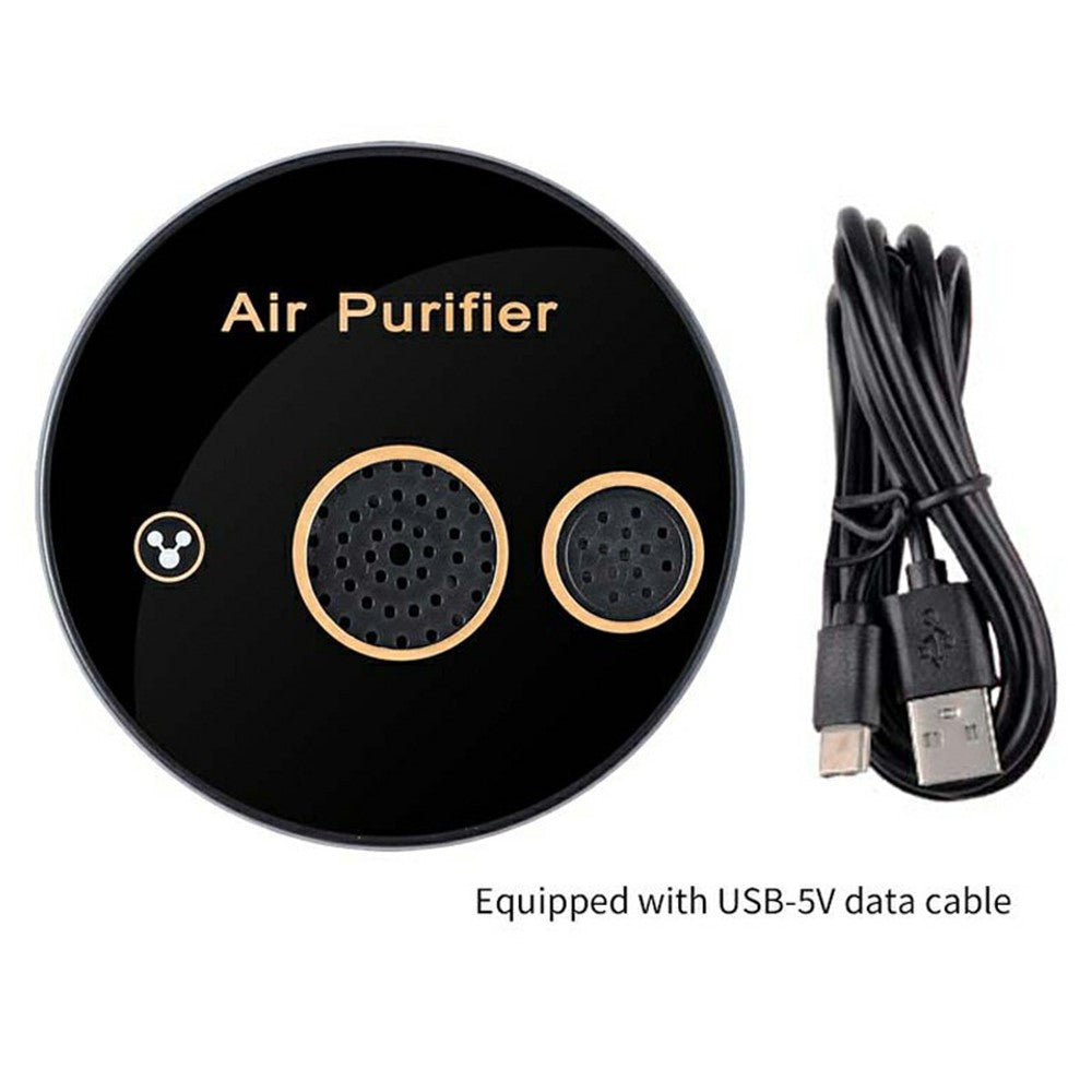 USB Powered Plasma Negative Ion Air Purifier 360-Degree Purification 5W Low Noise for Car Bathroom Kitchen