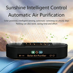 Solar Car Air Purifier 15 Million Negative Ions 0.5W USB Powered Odor Remover for Vehicle