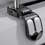 Dual Hook Car Headrest Hanger Organizer 25kg Load Capacity Foldable Hanging Storage Rack for Vehicle Seat Back