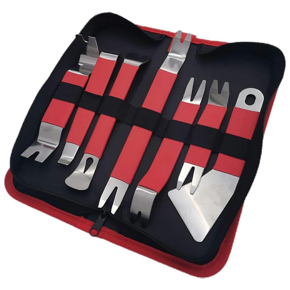 7Pcs Stainless Steel Car Pry Bar Tool Set Multi-Size Trim Removal Pry Bars for Car Door Panel Dashboard Removal