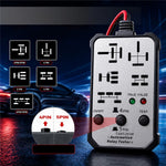 Automotive Relay Tester 12V / 24V Dual Voltage Diagnostic Tool 5-Position Multi-Function Relay Detector for Vehicle Repair