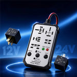 Automotive Relay Tester 12V / 24V Dual Voltage Diagnostic Tool 5-Position Multi-Function Relay Detector for Vehicle Repair