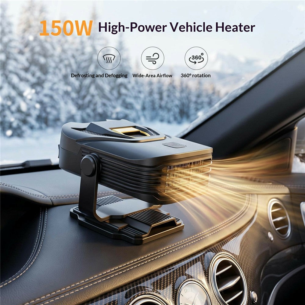 12V 150W Portable Car Heater Fast Heating Defrosting Defogging Windshield Defroster Fan