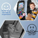 Car Back Seat Organizer with Foldable Tray 600D Oxford Fabric Waterproof Multi-Pocket Storage Bag for Car Travel