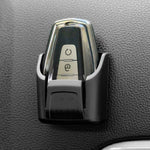 Car Key Holder Adhesive Mounting PVC U-Shaped Design Storage Box for Car Dashboard Center Console