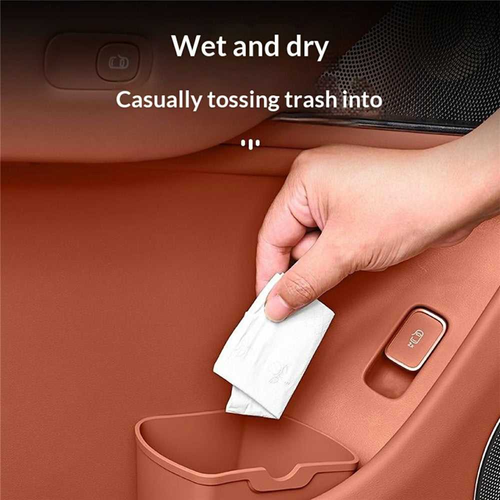 900ML Silicone Car Door Trash Can Waterproof Multifunctional Umbrella Holder Storage Bin for Car Interior
