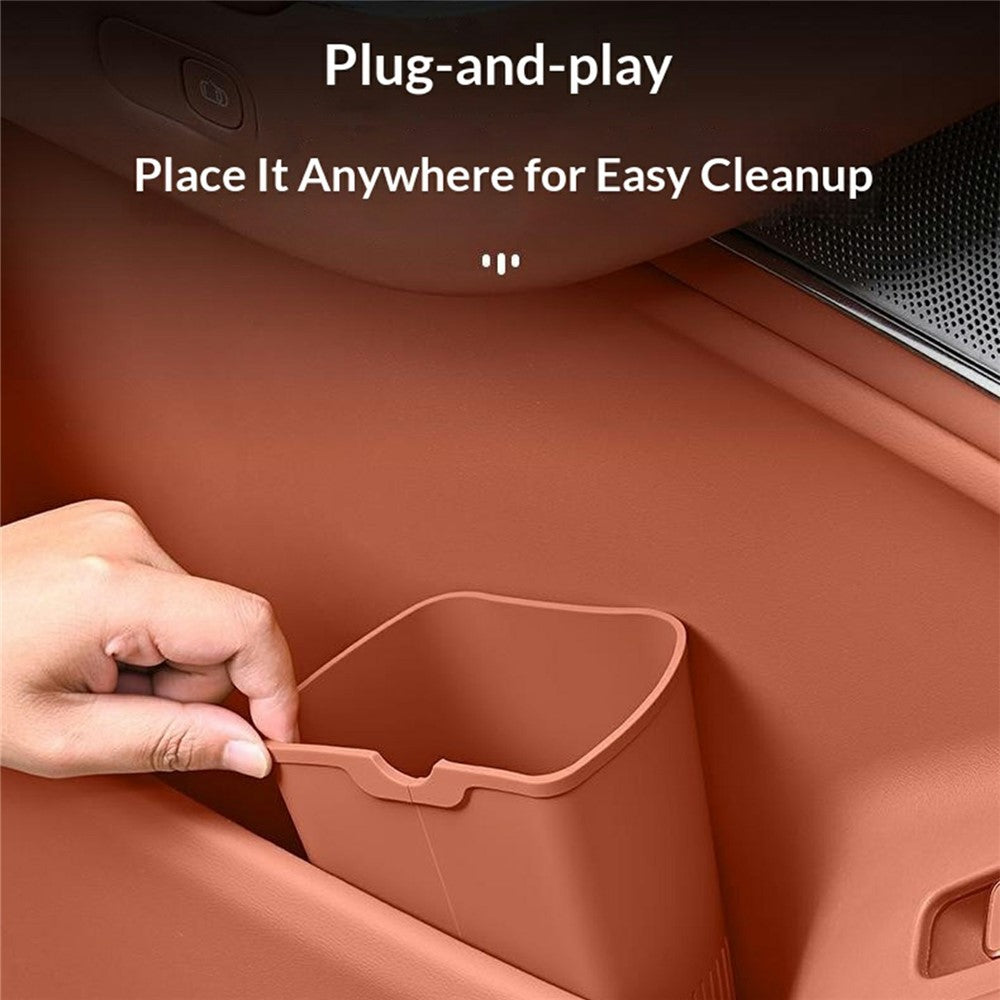 900ML Silicone Car Door Trash Can Waterproof Multifunctional Umbrella Holder Storage Bin for Car Interior