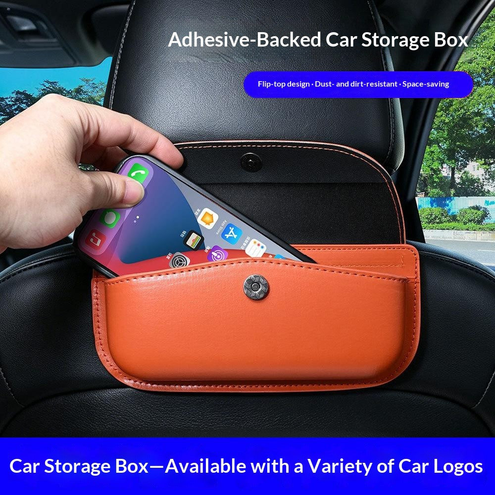 Car Sun Visor Glasses Organizer Leather Flip Top Magnetic Closure Storage Box