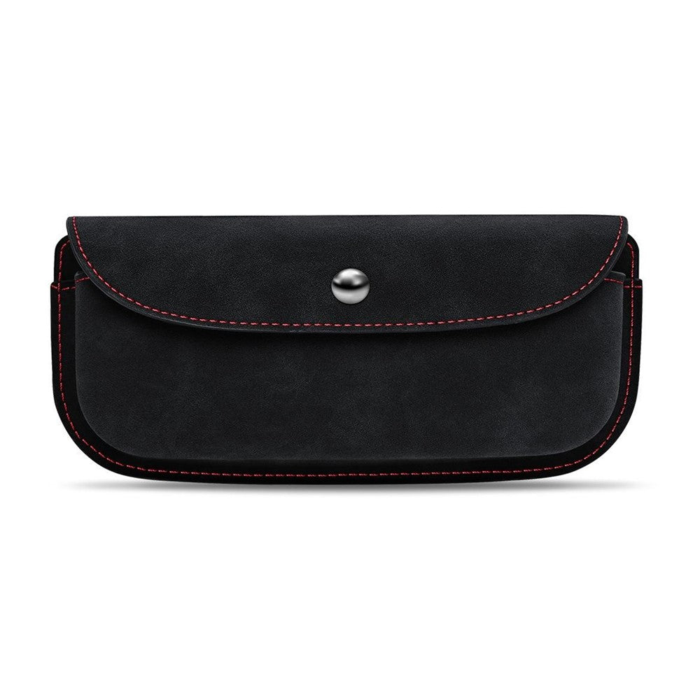 Car Sun Visor Glasses Organizer Leather Flip Top Magnetic Closure Storage Box