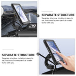 6.8 inch Waterproof Motorcycle Phone Holder PC Touch Screen Case 360 Degree Rotating Rearview Mirror Mount