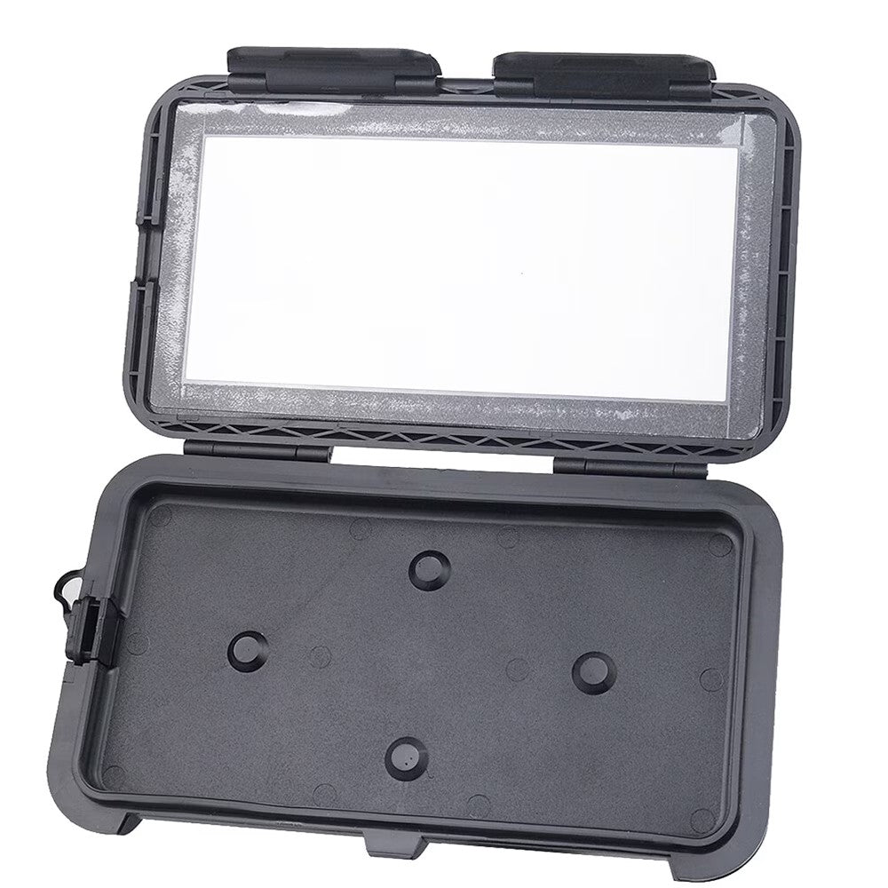 6.8 inch Waterproof Motorcycle Phone Holder PC Touch Screen Case 360 Degree Rotating Rearview Mirror Mount