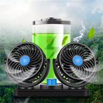 Car Dashboard Cooling Fan USB Electric Dual-Head Cooling Air Circulator Strong Wind 360-Degree Rotatable Cooler
