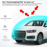 1026 190T Silver Coated Cloth Car Cover Reflective UV Protection Waterproof Car Hood
