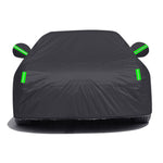 1026 190T Silver Coated Cloth Car Cover Reflective UV Protection Waterproof Car Hood
