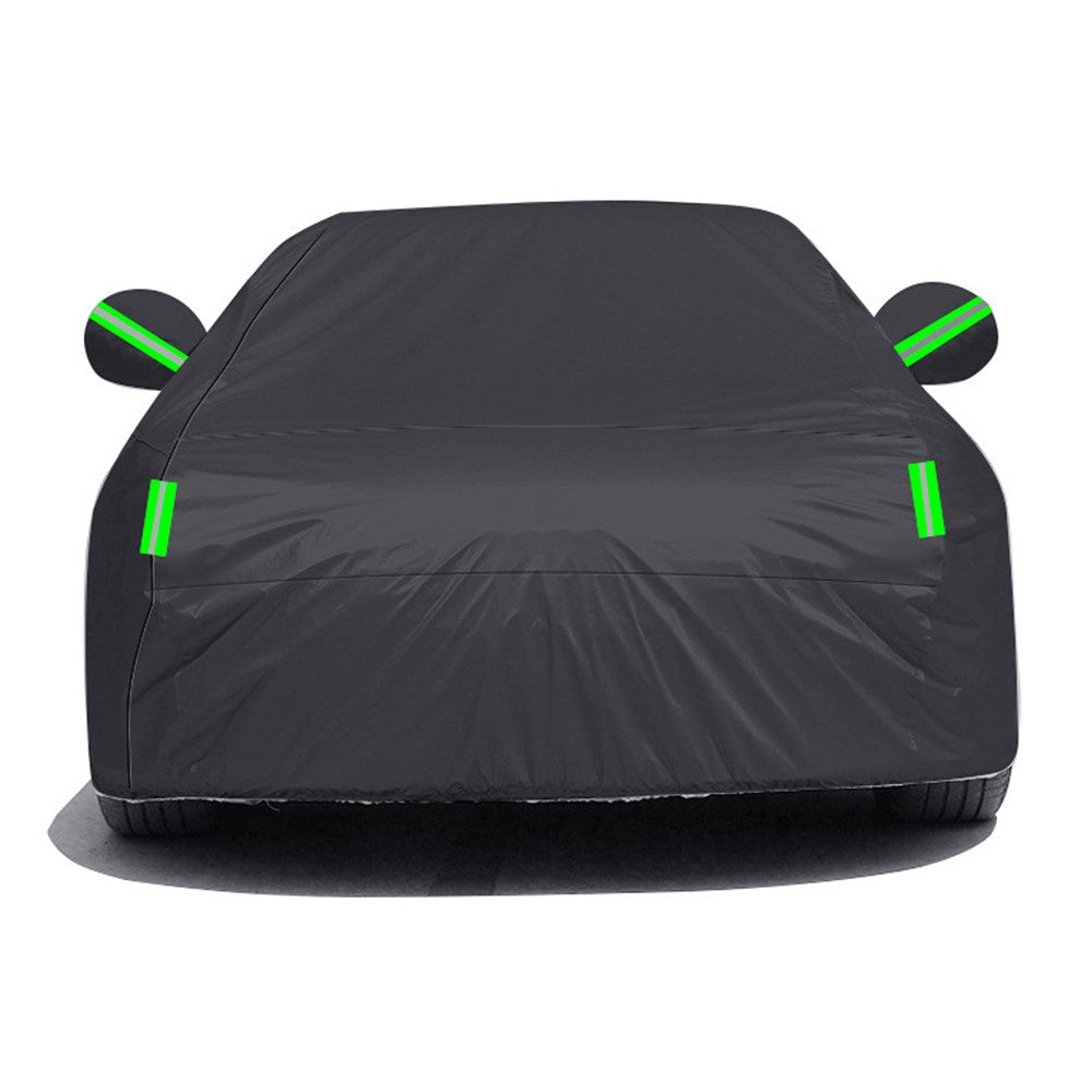 1026 190T Silver Coated Cloth Car Cover Reflective UV Protection Waterproof Car Hood