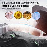 1026 190T Silver Coated Cloth Car Cover Reflective UV Protection Waterproof Car Hood