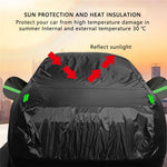 1026 190T Silver Coated Cloth Car Cover Reflective UV Protection Waterproof Car Hood