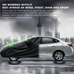 1026 190T Silver Coated Cloth Car Cover Reflective UV Protection Waterproof Car Hood