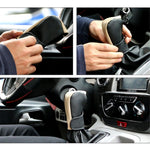 PU Leather Car Shift Knob Stick Cover Breathable Anti-skid Car Gear Shifter Cover
