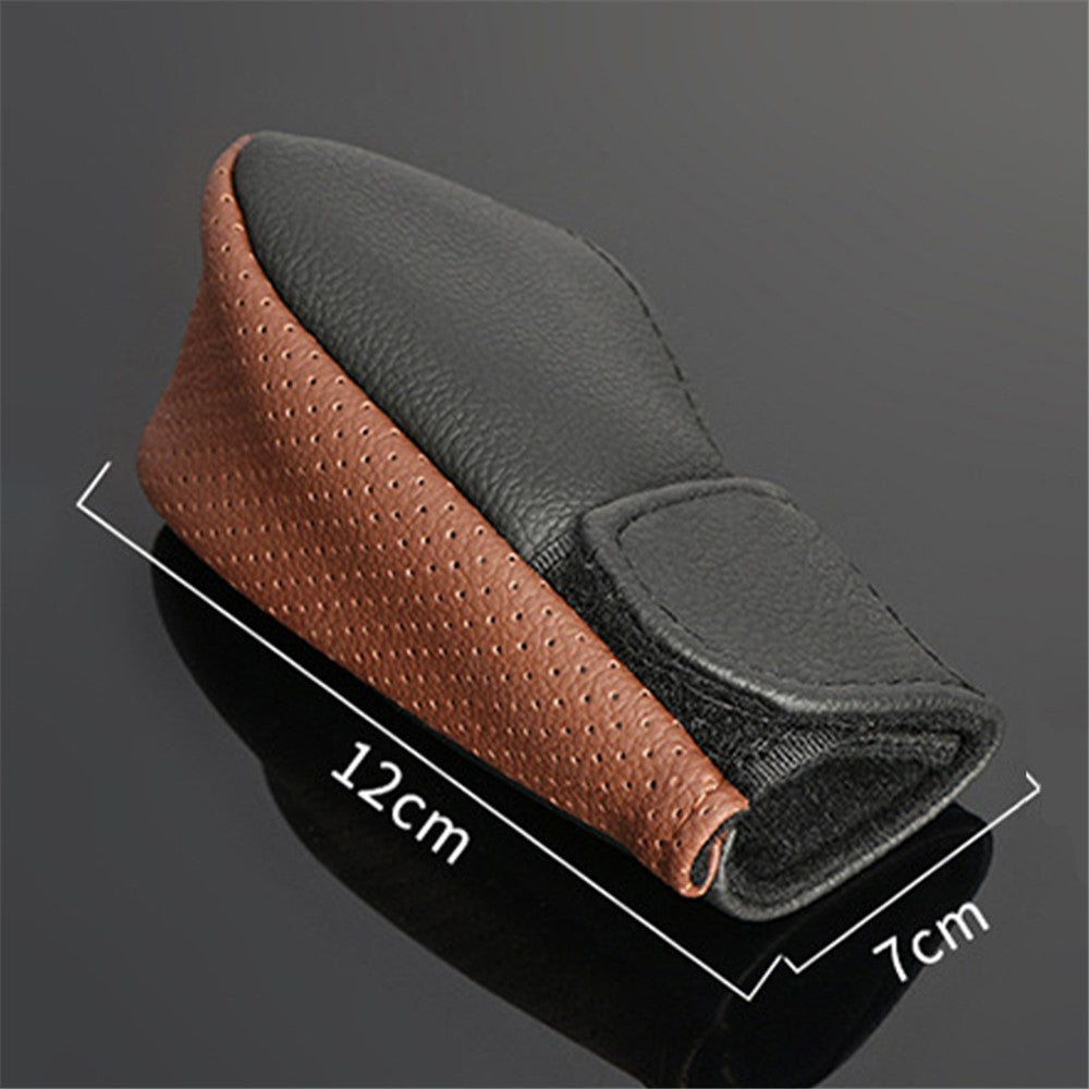 PU Leather Car Shift Knob Stick Cover Breathable Anti-skid Car Gear Shifter Cover