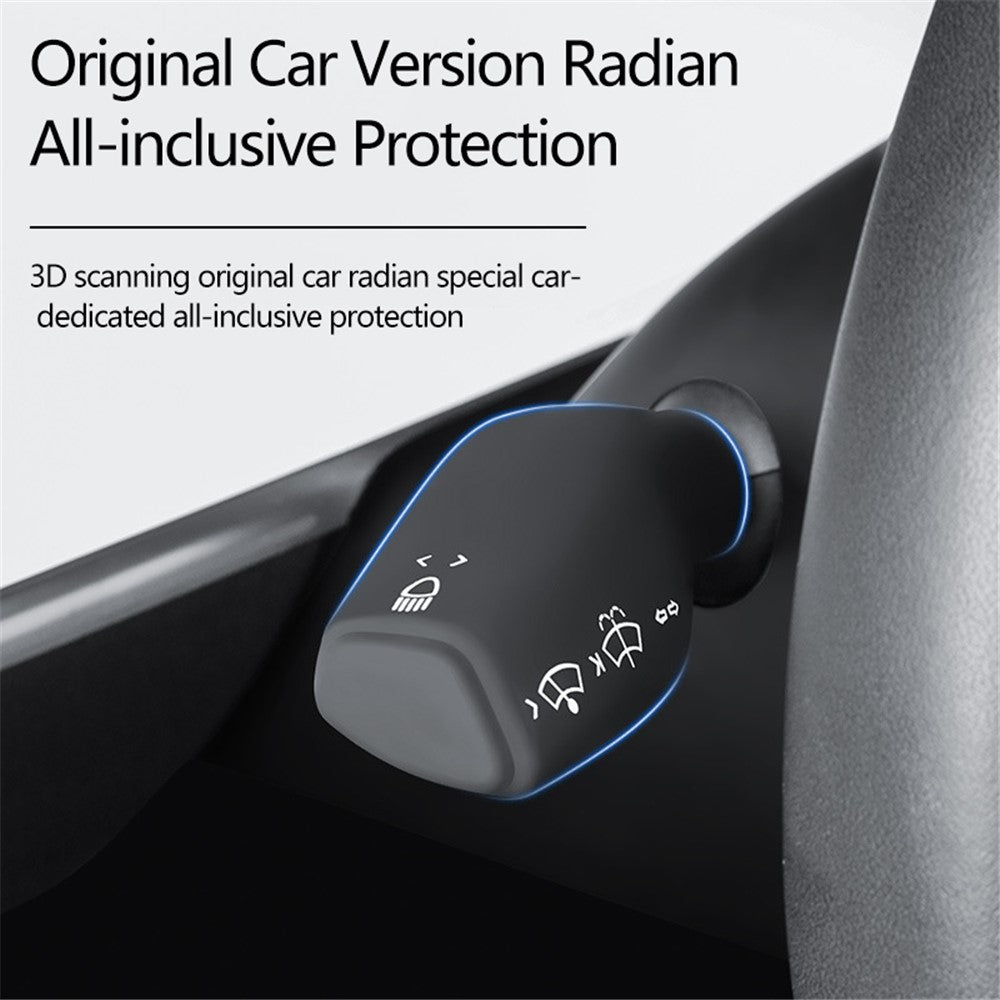 TSL62 2PCS For Tesla Model 3 / Y Silicone Car Shift Knob Cover Automobile Shift Protector Sleeve (English Version)
