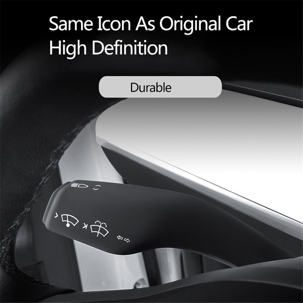 TSL62 2PCS For Tesla Model 3 / Y Silicone Car Shift Knob Cover Automobile Shift Protector Sleeve (English Version)