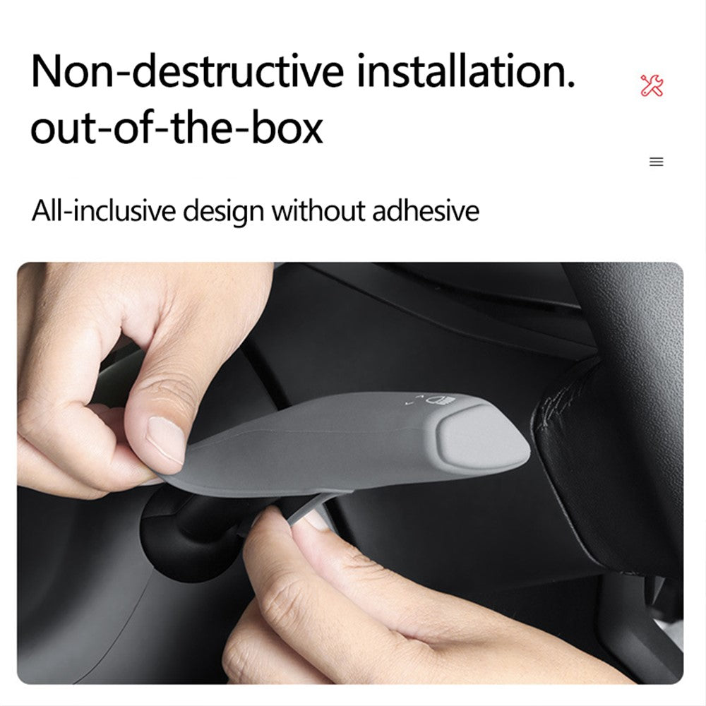 TSL62 2PCS For Tesla Model 3 / Y Silicone Car Shift Knob Cover Automobile Shift Protector Sleeve (English Version)